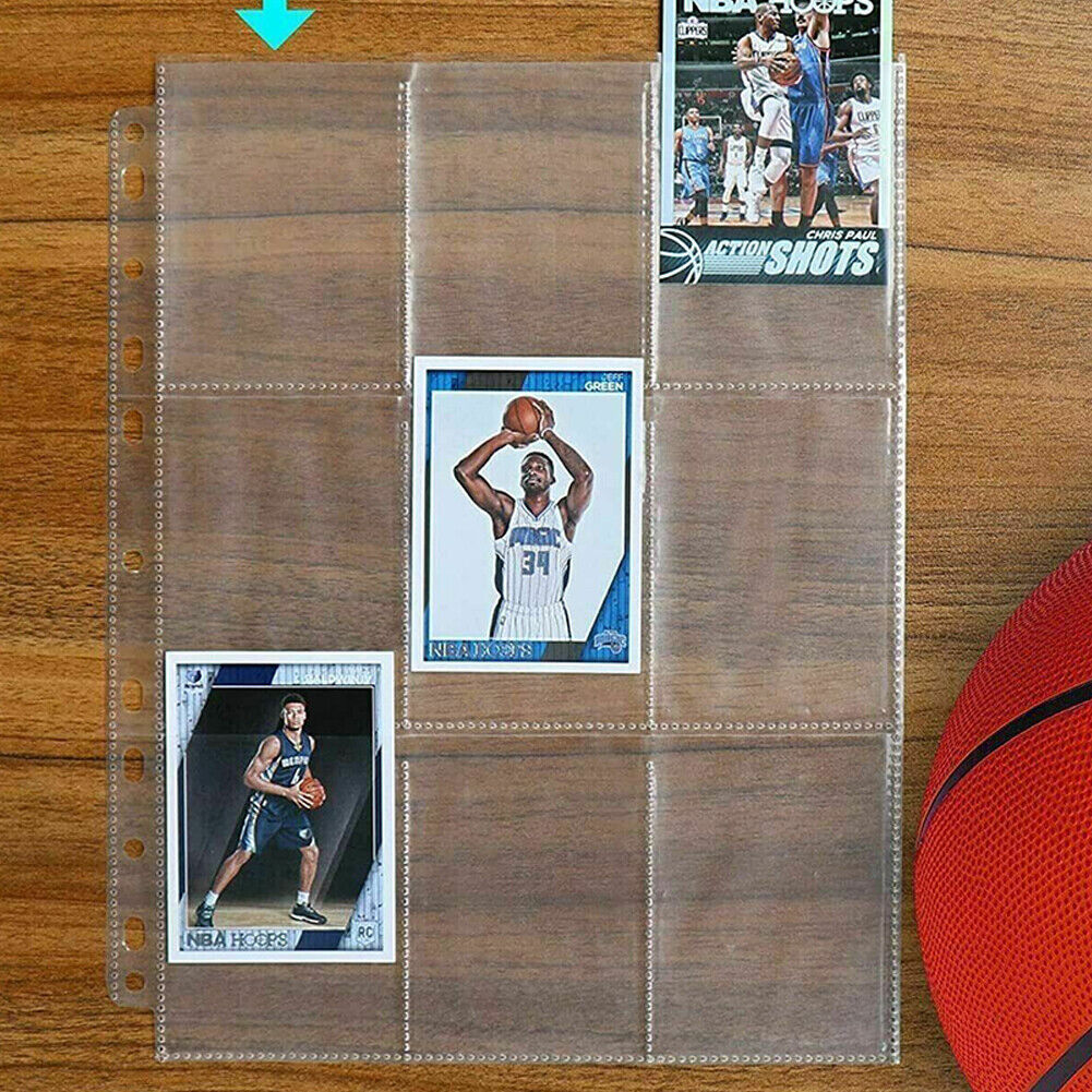 US Trading Card Album Binder Protector Pages Sleeves 18 Pocket X 30 Sheets Baseb