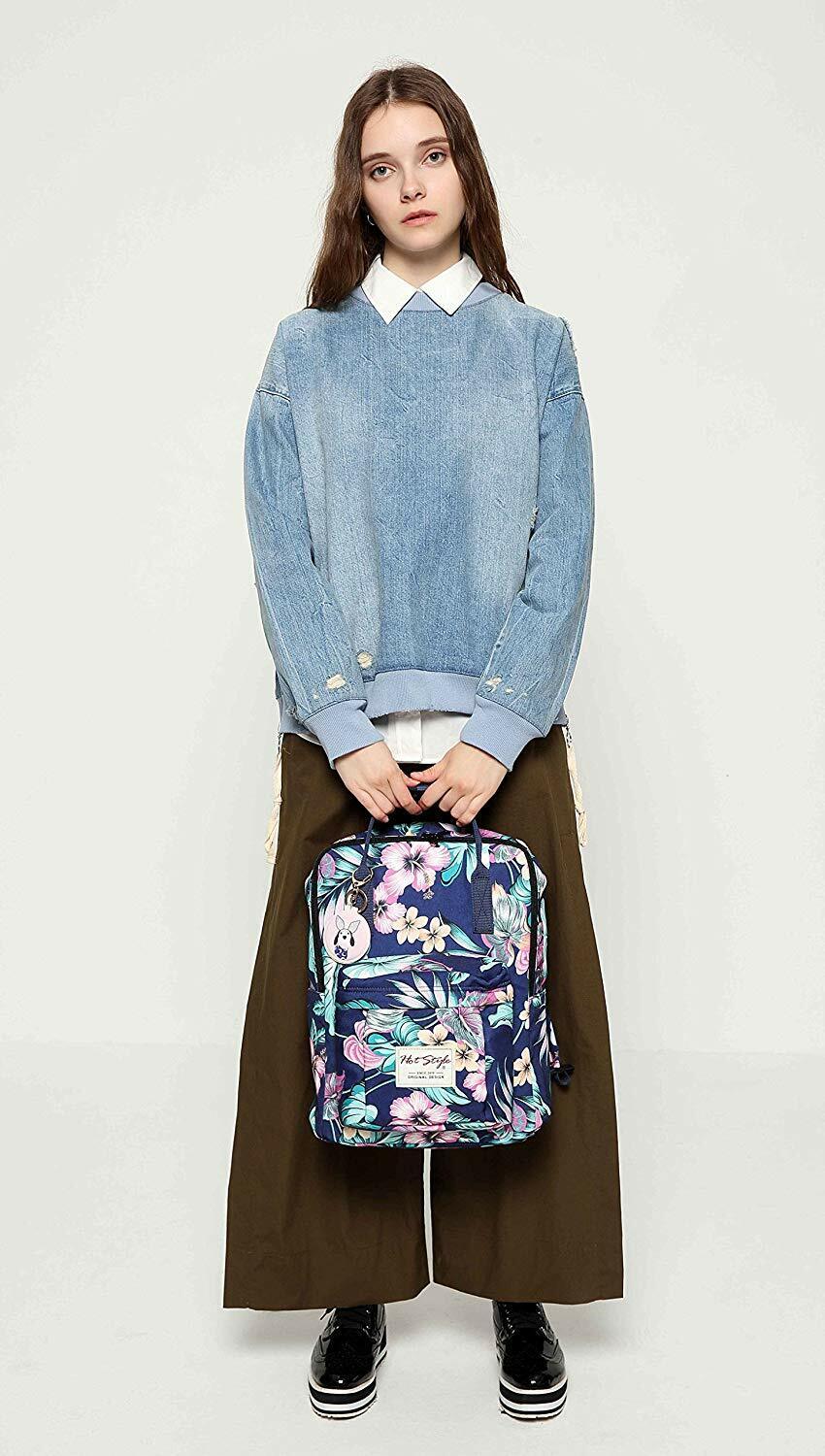 BESTIE 14" College Bookbag Backpack Cute for Women, 14.6"x10.3"x5.1"