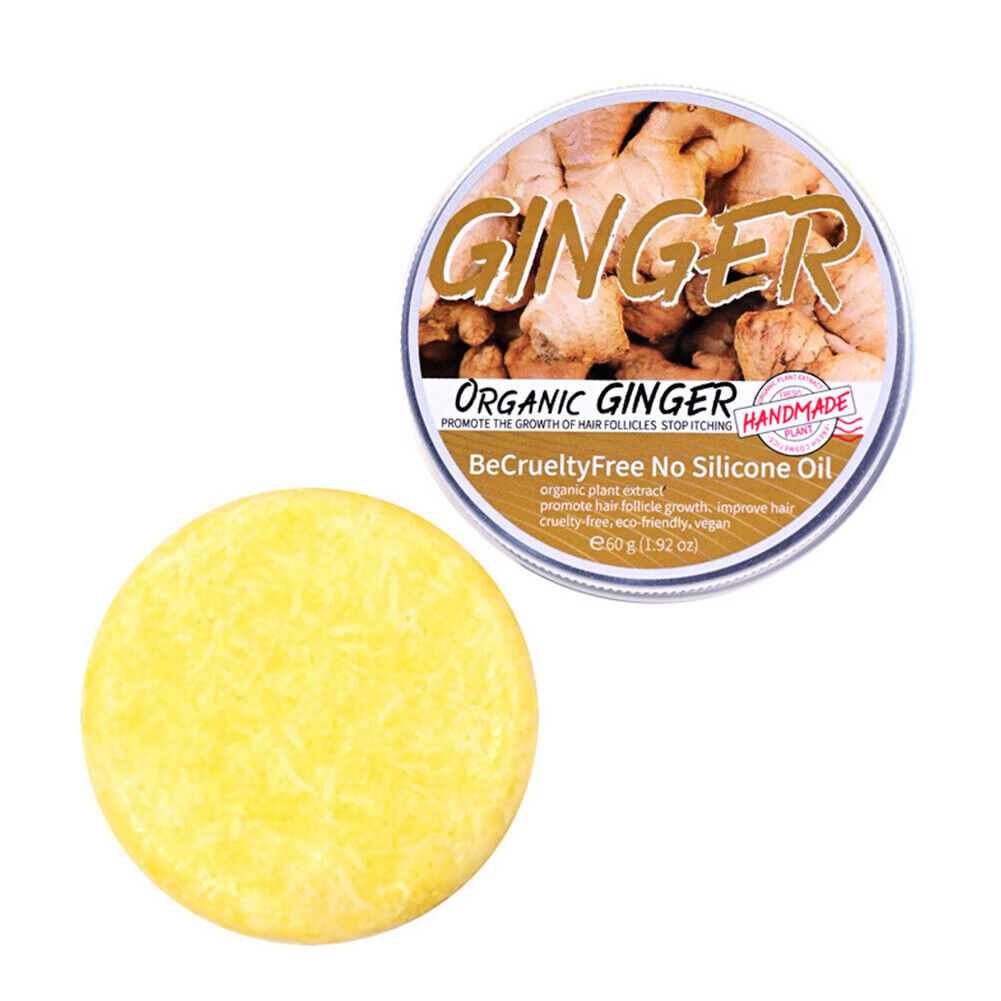 US 1-2 Pc Ginger Hair Regrowth Shampoo Bar Promote Growth Natural Organic Ginger