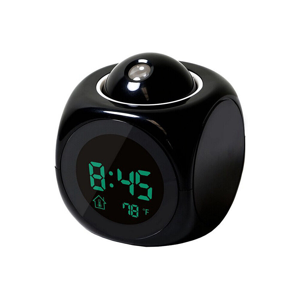 US 1- 2 Pack Projection Alarm Clock LED Digital Voice Report Digital Alarm Clock
