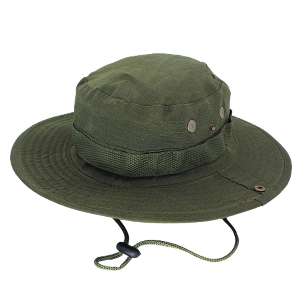 US 1-2 Pcs Boonie Bucket Hats Outdoor Fishing Hunting Wide Brim Mesh Camo Safari