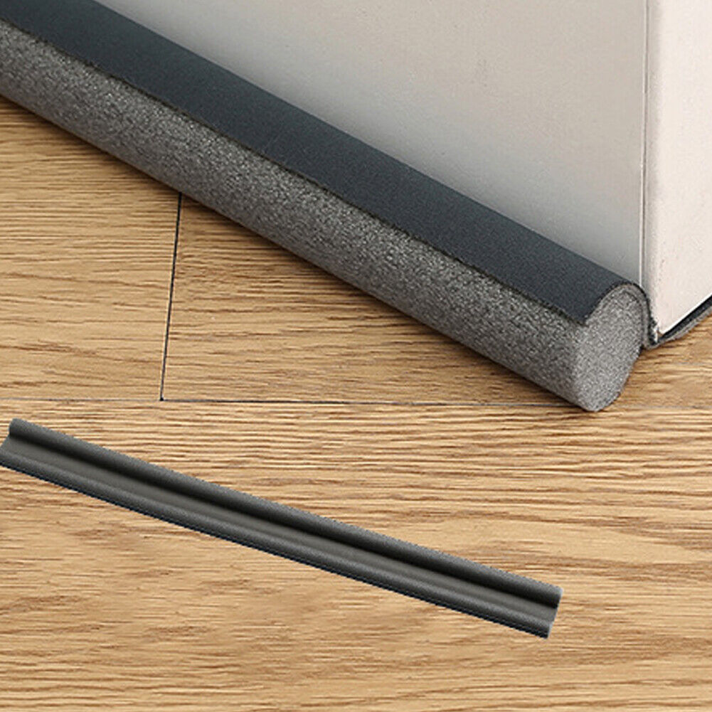 US 1-2 Pc Under Door Bottom Seal Strip Stopper Adjustable Twin Door Soundproof