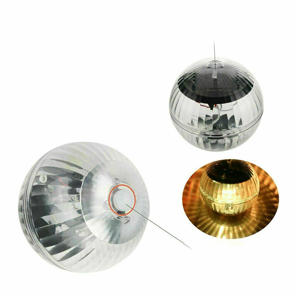 2 Pc Outdoor Solar LED Floating Light Garden Pond Pool Lamp Rotating RGB Color