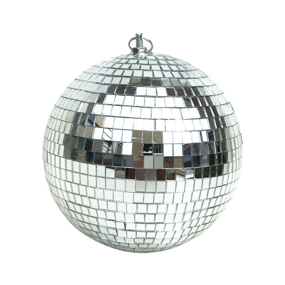 US 12" Mirror Glass Disco Ball Large Home Party Club DJ Dance Stage Lighting