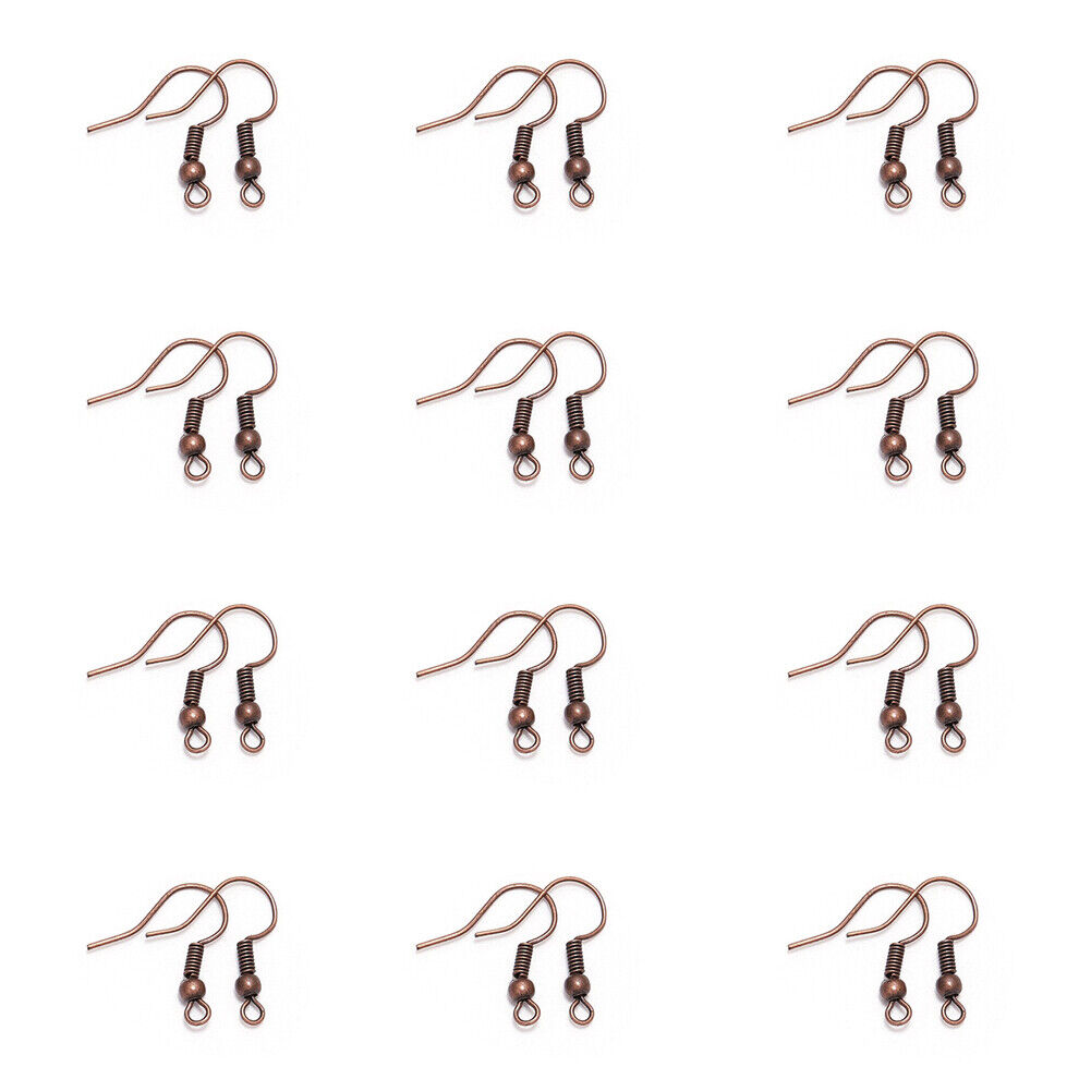 US 100-200 DIY JEWELRY Making Findings Earring Hook Coil Ear Wire French Hook