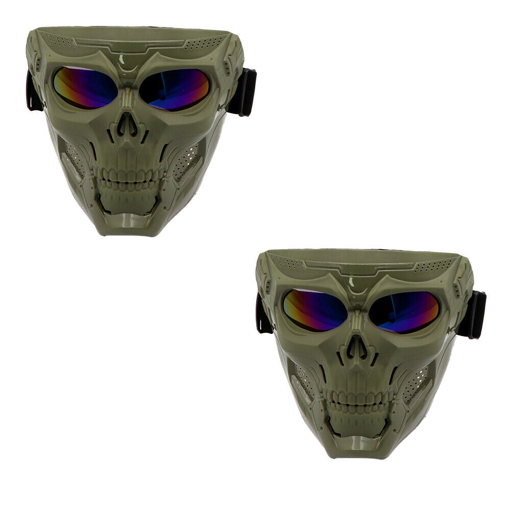 US Skull Tactical Airsoft Mask Halloween Full Face Protective Helmet Goggles