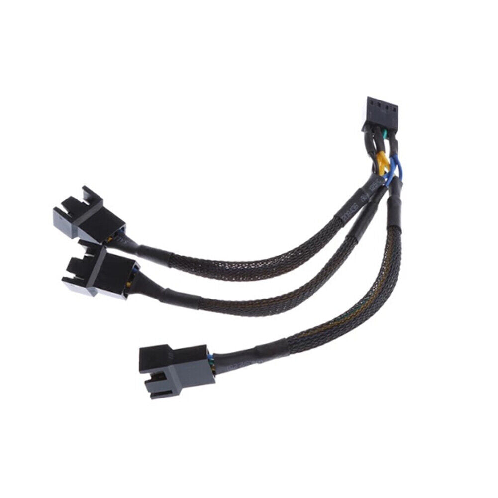 US 4-8 Pack 4 Pin 1 to 3 Way PWM Case PC Fan Splitter Cable Hub Power Adapter