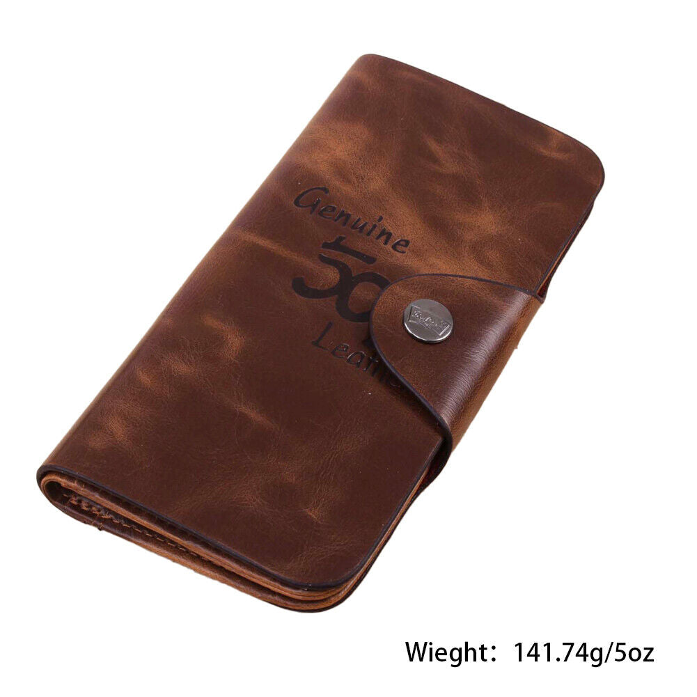 US 1-2 Pack Men Leather Wallet Bifold ID Card Holder Check Clutch Billfold Purse