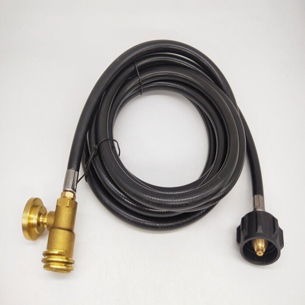 US 12FT Propane Extension Hose w/Gauge for Propane Tank for Most Propane Applian