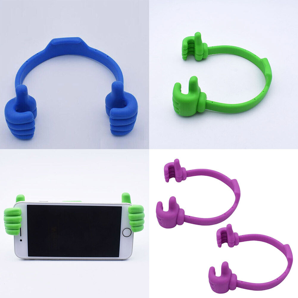 US 1-2 Pc Thumbs Up Cell Phone Stand Mobile Lazy Hand Mount Adjustable Holder