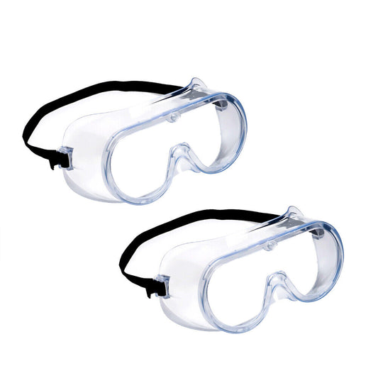 US 2-4 Pcs Safety Goggles Anti-Fog Over Glasses Eyes Protect Lab Work Clear Lens
