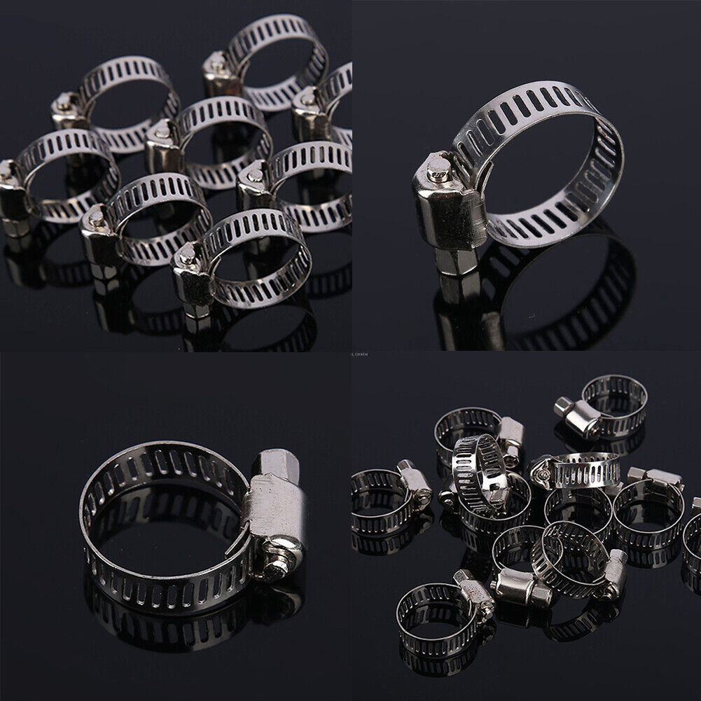 US 10- 20 Pcs 3/4" CLAMP STAINLESS STEEL HOSE CLAMPS 1/2" - 3/4" INDUSTRIAL TOOL