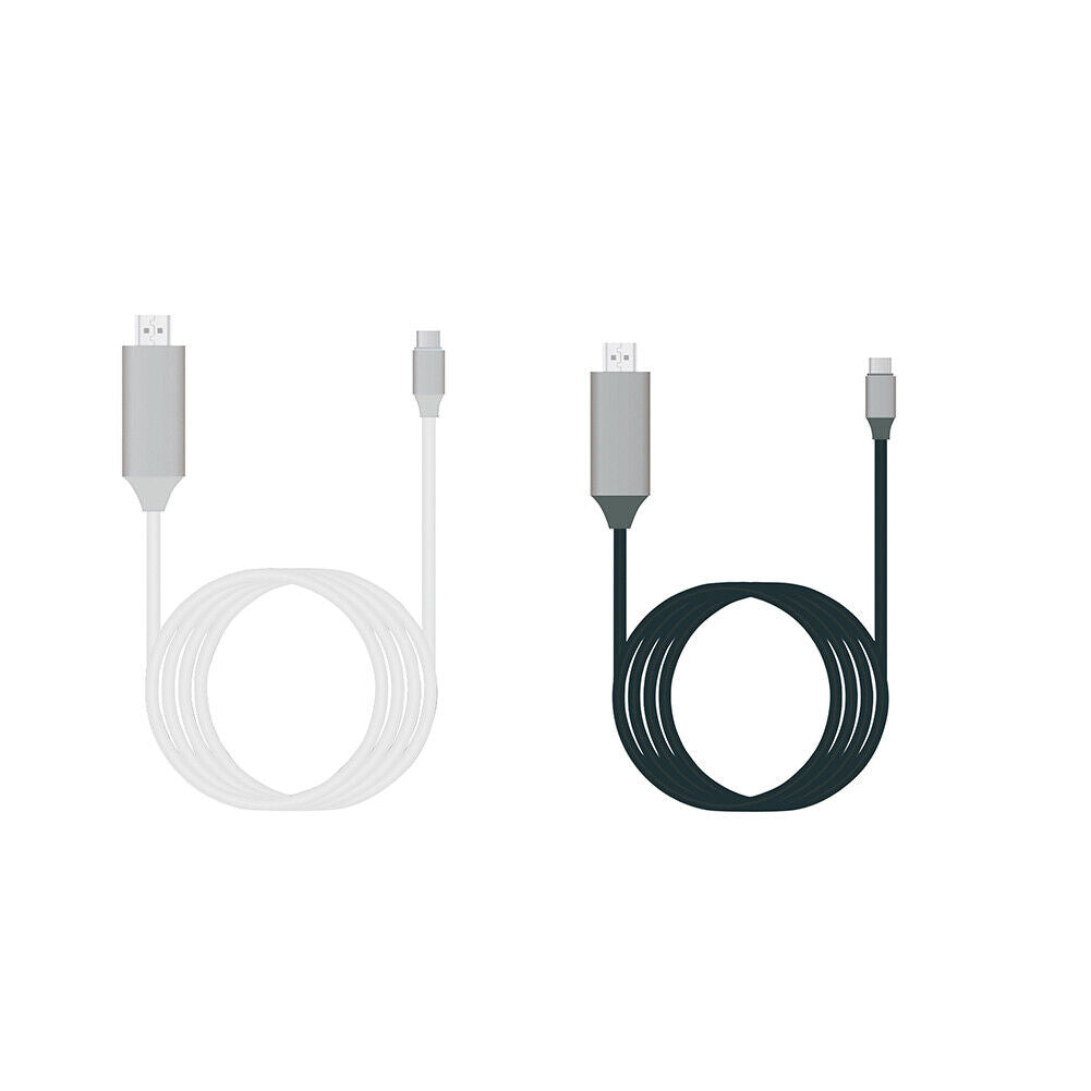 US 2 Pc USB-C Type C to HDMI 1080P HD TV Cable Adapter For Android Phones