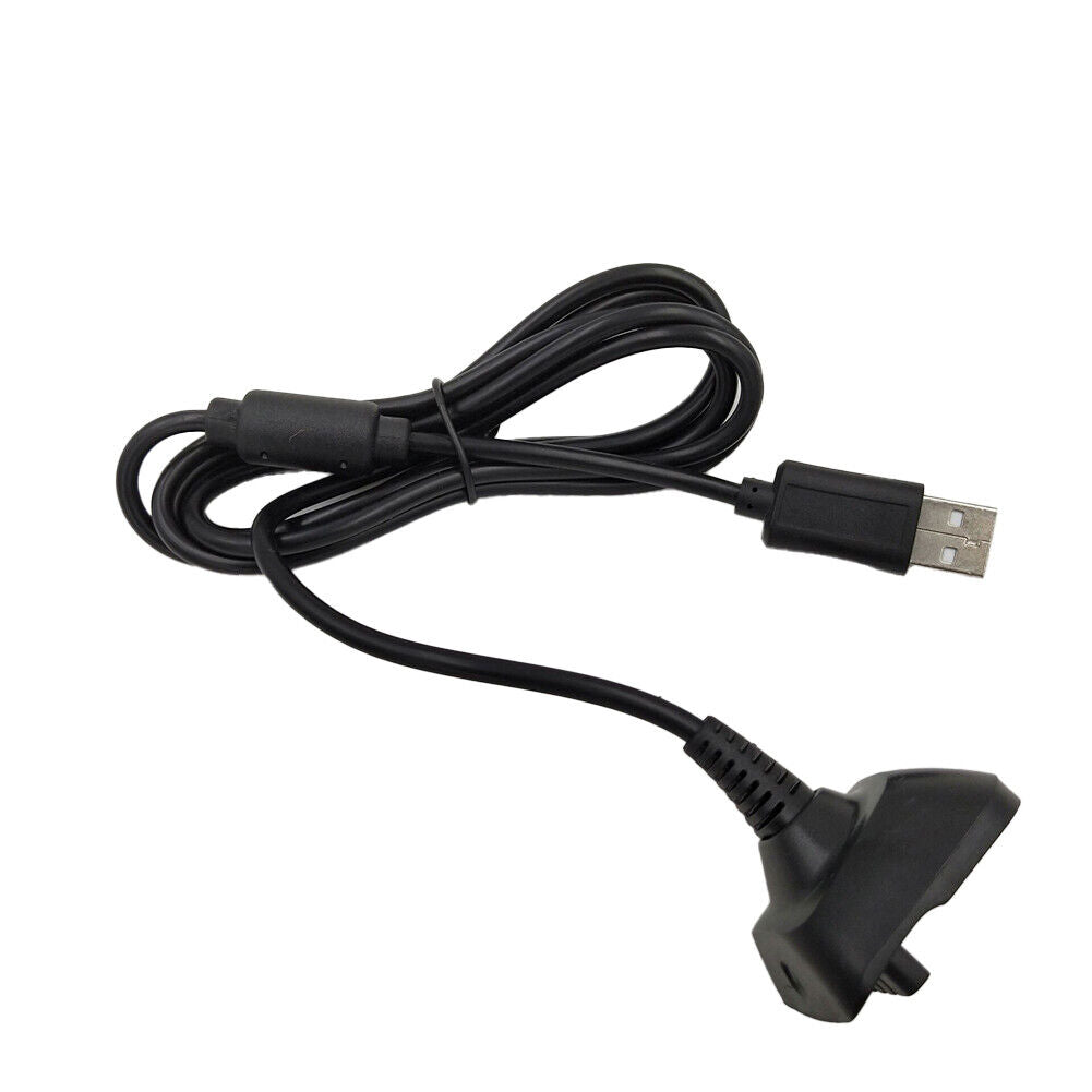 US 2-4 Pcs For Xbox 360 Black Wireless Controller USB Charging Cable Replacement