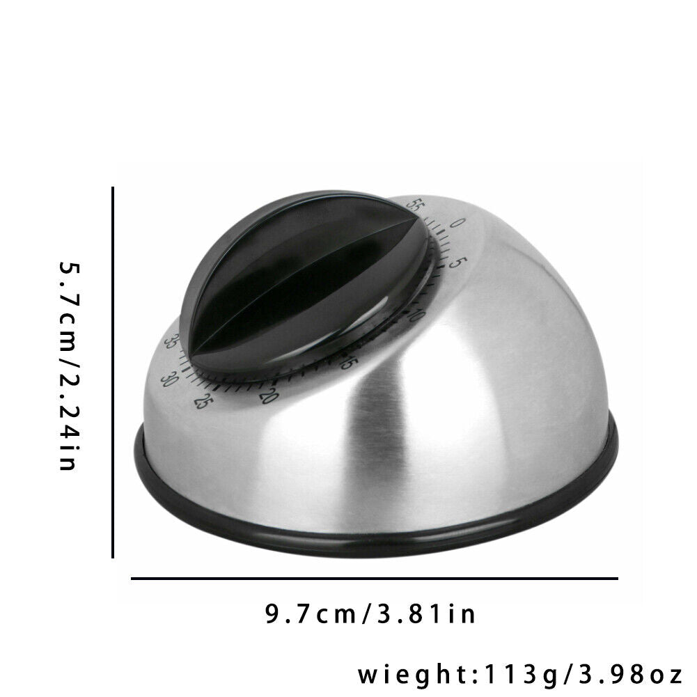 US 1-2 Pc Long Ring Bell Alarm Loud 60-Minute Kitchen Cooking Wind Up Timer