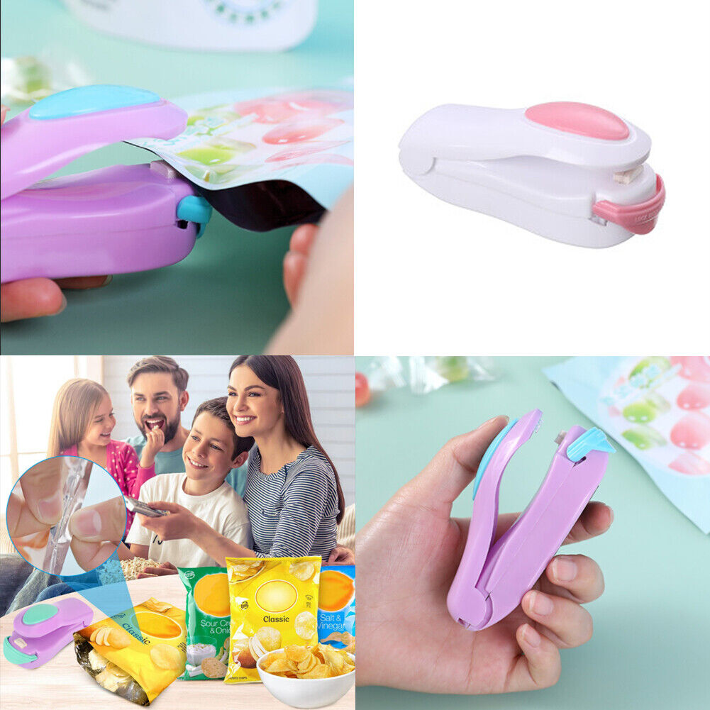 US 2-4 Pack Bag Sealer Mini Handheld Heat Portable Seal Food Poly Bag Kitchen