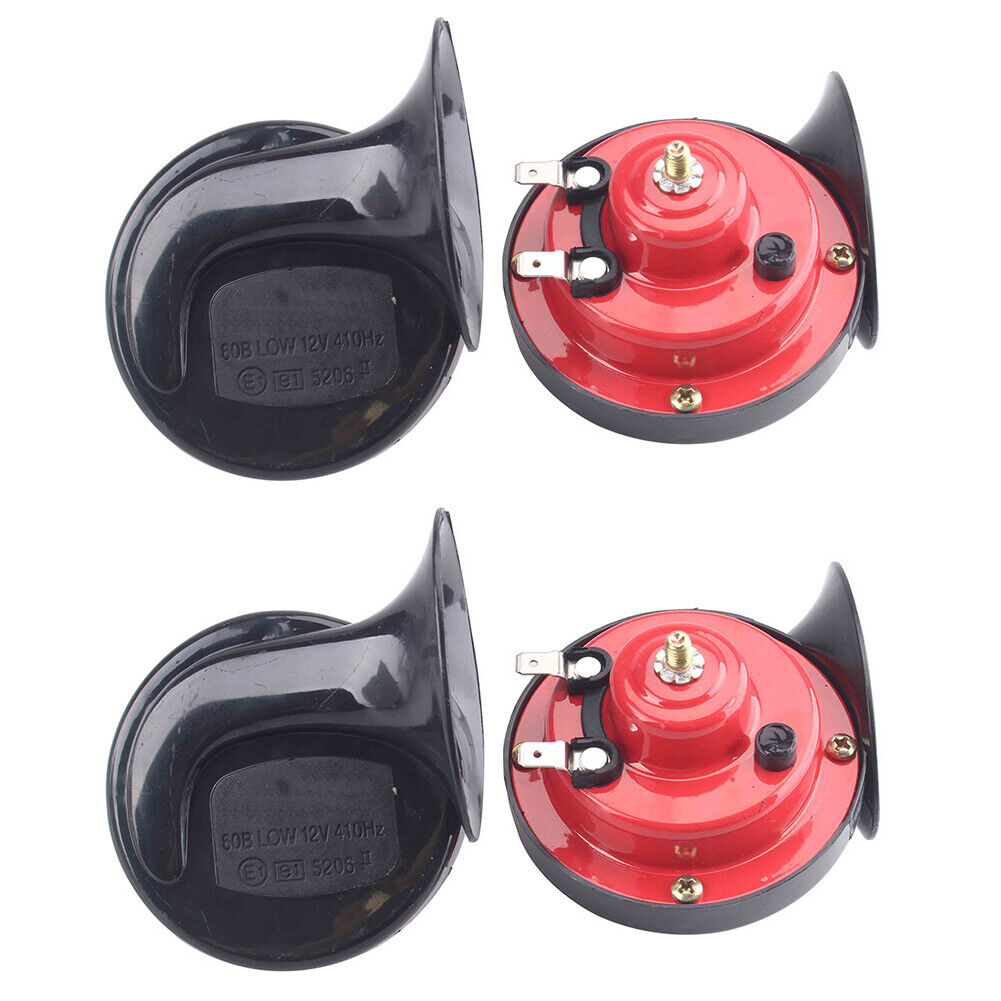 US 2-4Pc 300DB Super Loud Train Horn for Truck Train Boat Car 12V Waterproof Red