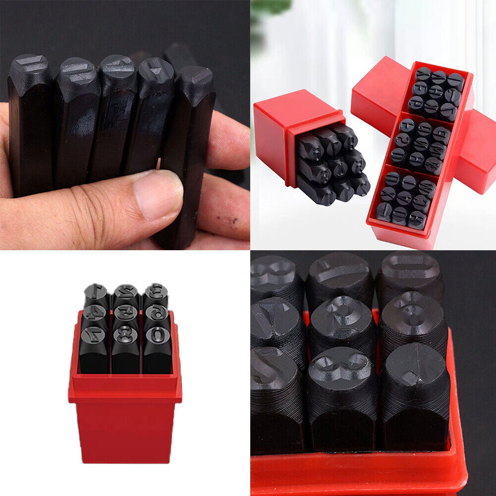 US 5MM NUMBER PUNCH STAMP SET 9pc Hardened Bearing Steel Metal Stamping Tool Kit