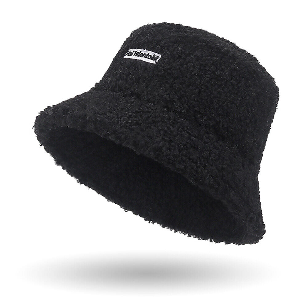 US Women Fashion Winter Bucket Hat Vintage Cloche Hats Wool Warmer Fisherman Cap