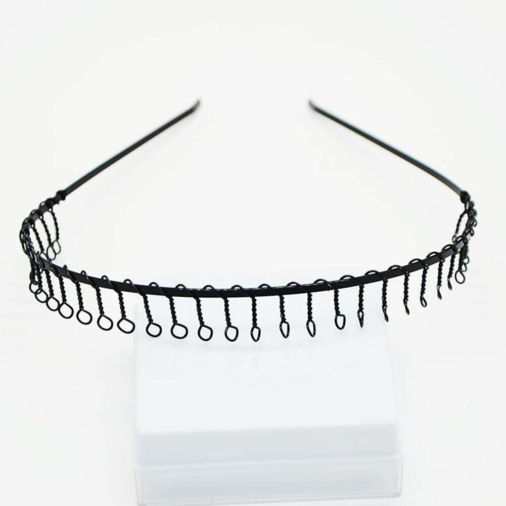 US 10-20 Pack Unisex Hairband Comb Headband Metal Wire with Teeth