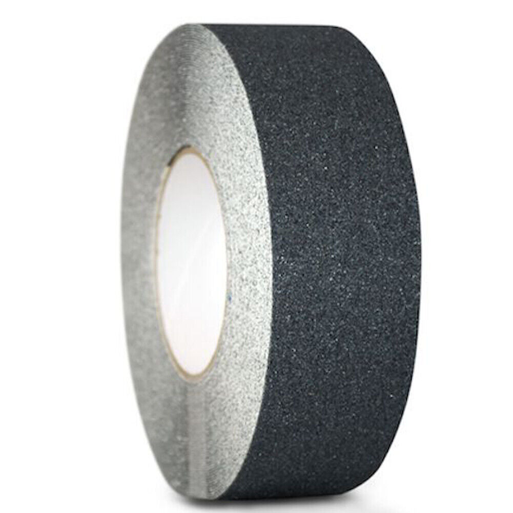 US 2" x 60FT BLACK ROLL SAFETY NON SKID TAPE ANTI SLIP TAPE STICKER GRIP GRIT