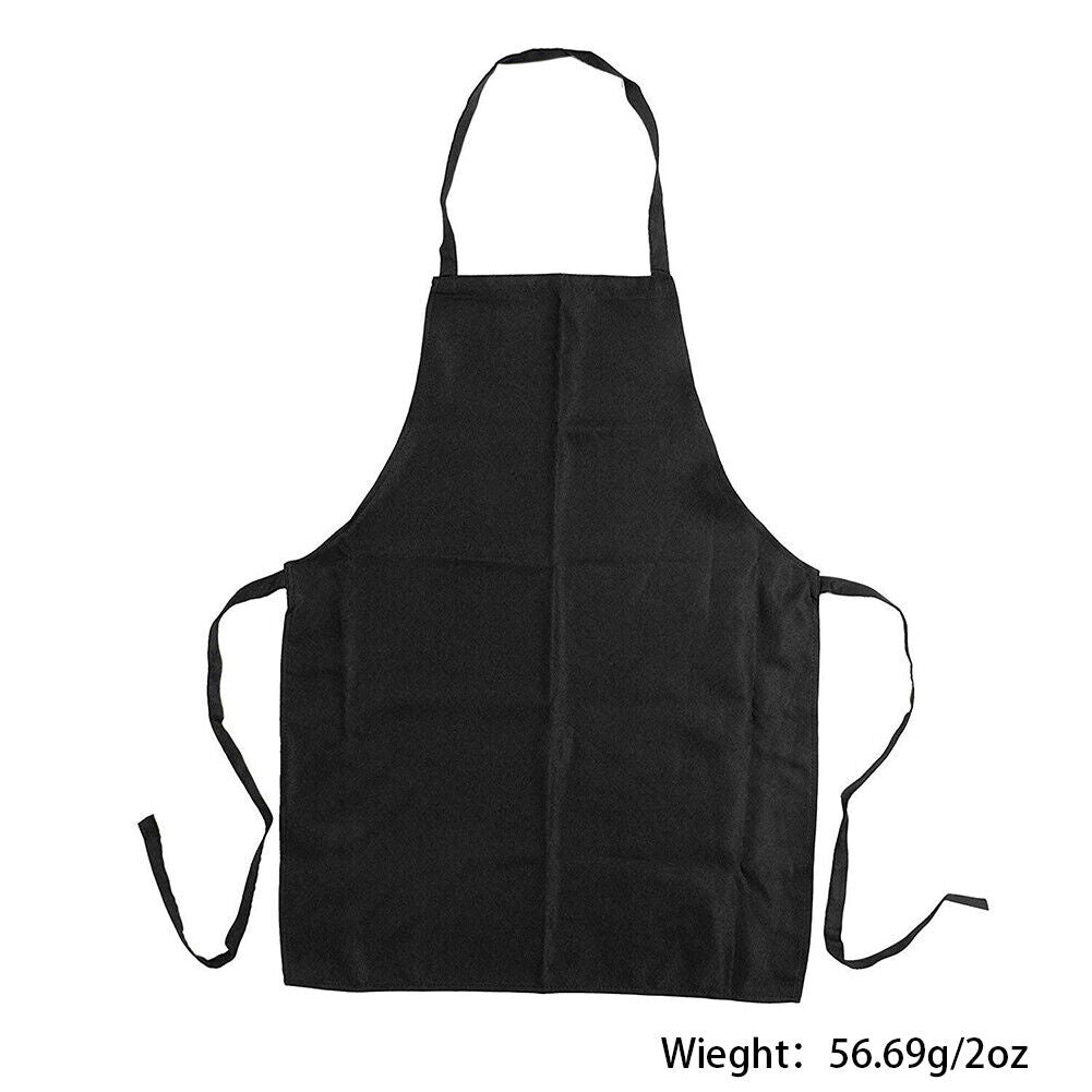 US 2-4 Pcs Waterproof Chef Apron Black Catering Cooking Kitchen Butcher 2 Pocket