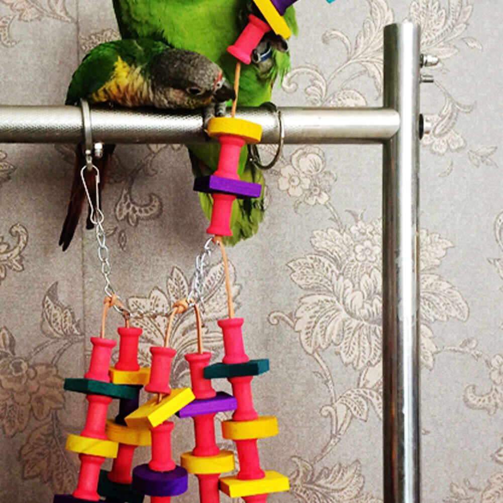 US 1-2 Pack Bird Chewing Toy Large Medium Parrot Cage Bite African Grey Macaws