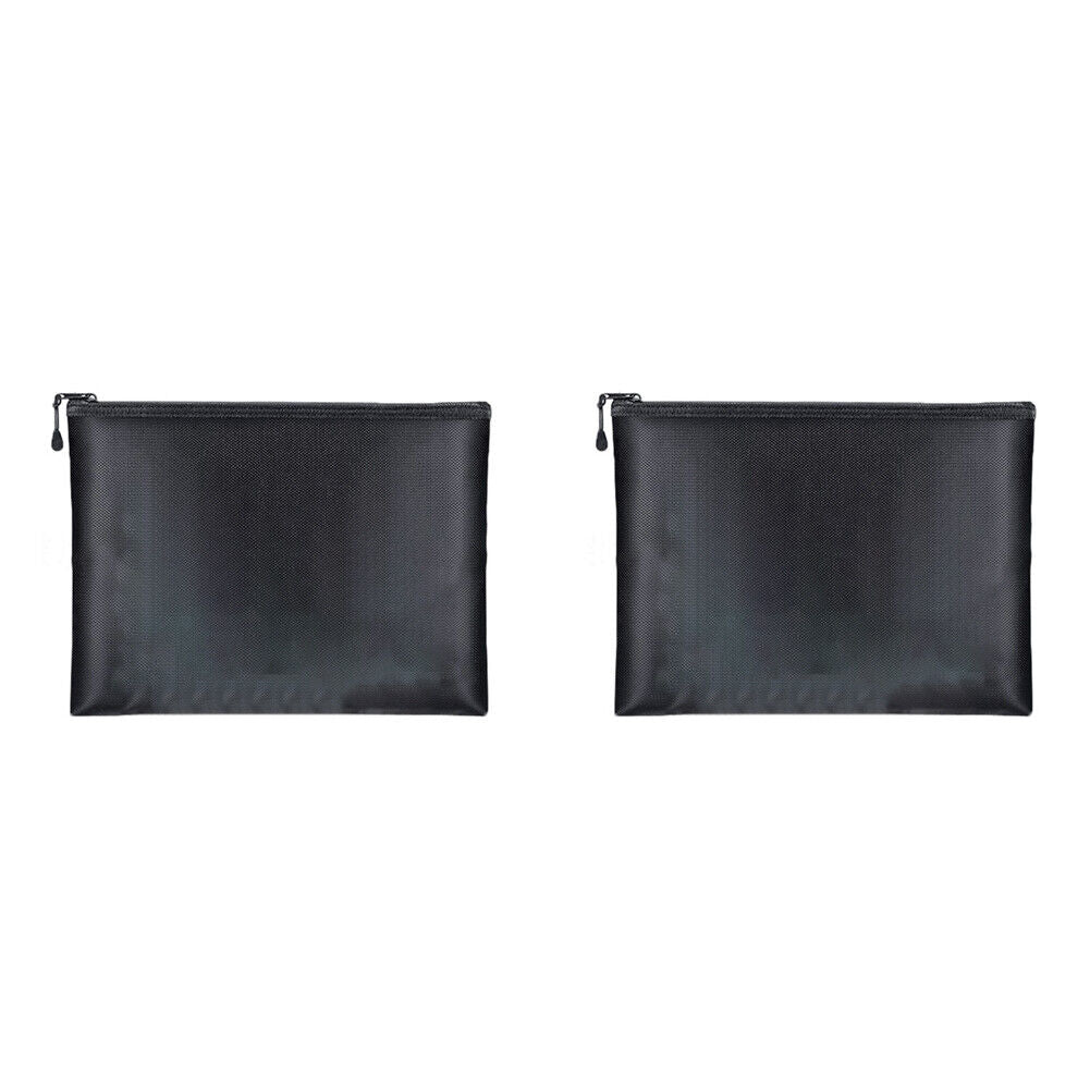 US 2 Pc 2000℉ Fire Proof money Bag Fireproof Document Pouch Waterproof Safe Cash