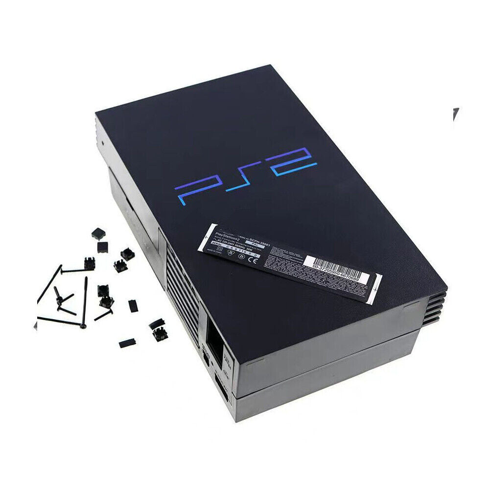 US PlayStation 2 PS2 fat SCPH-39001 Replacement System Top Shell Black Plastic