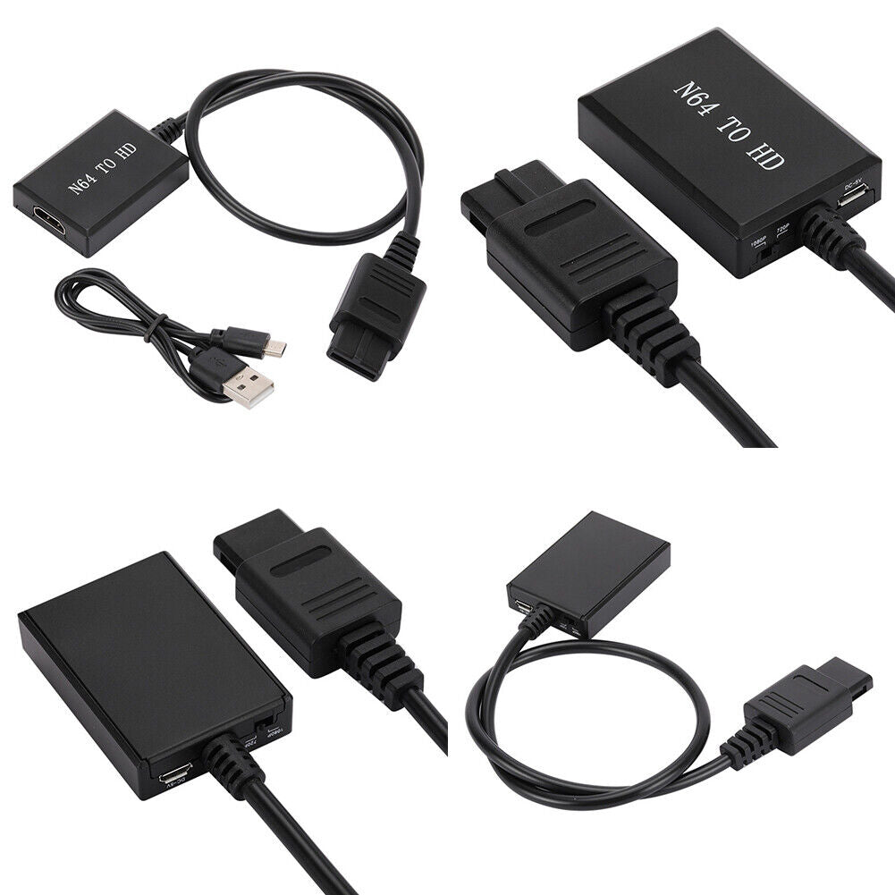 US 2 Pc Converter N64 To HDMI HD 1080P Cable Compatible With N64/ GameCube /SNES