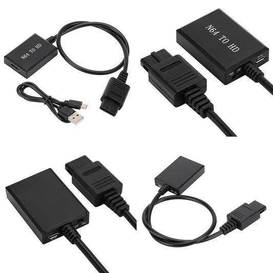 US 2 Pc Converter N64 To HDMI HD 1080P Cable Compatible With N64/ GameCube /SNES