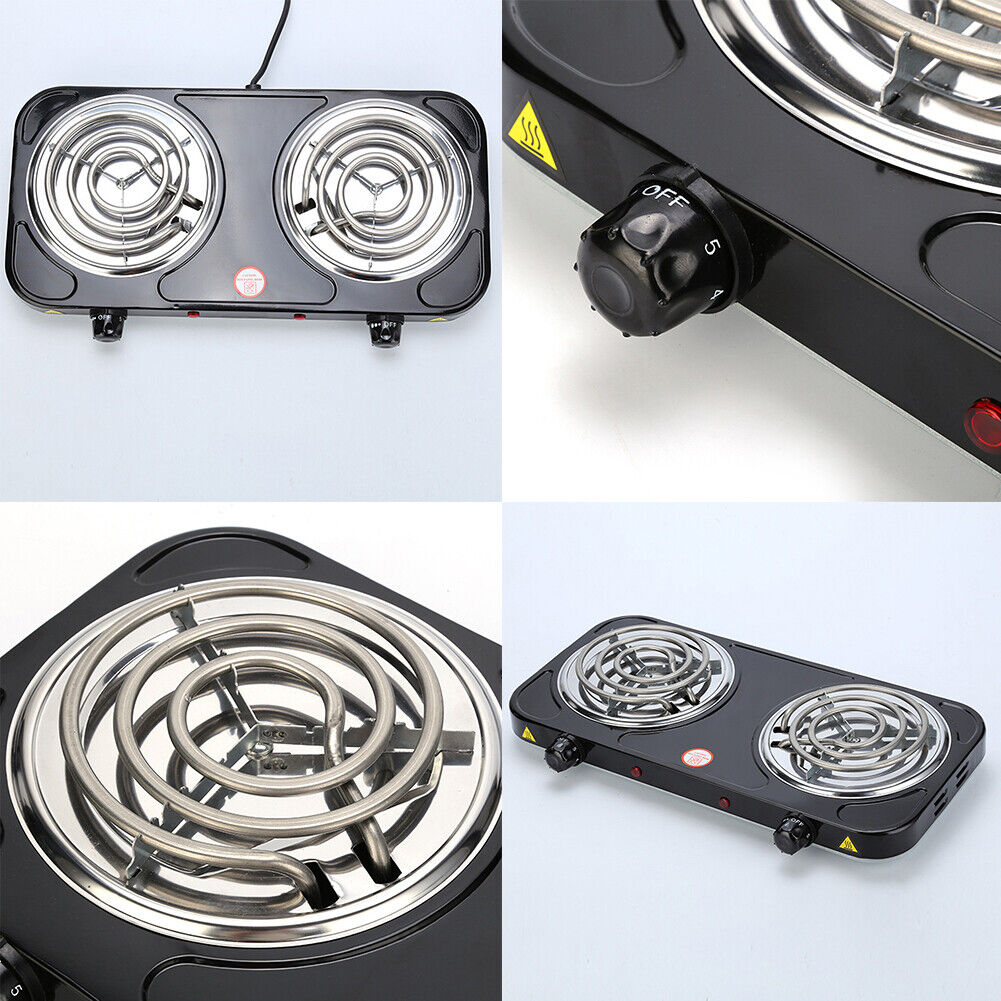 US Electric Stove Single/Dual Burner Portable Travel Compact Small Hot Plate