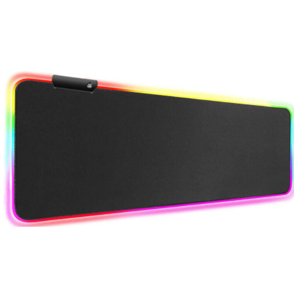 US RGB LED Extra Large Soft Gaming Mouse Pad Oversized World Map 31.5x12''