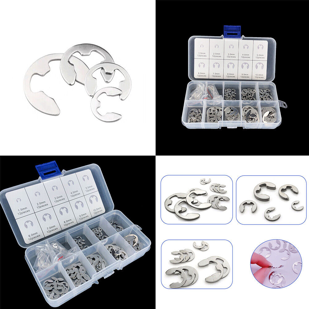 US 120 E Clips C CIRCLIPS Stainless Steel Kit Retaining Ring Assorted 1.5 - 10mm