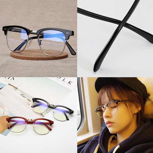 US 2-4 Pairs Blue Light Blocking Glasses Vintage Computer Gamer Gaming Men Women