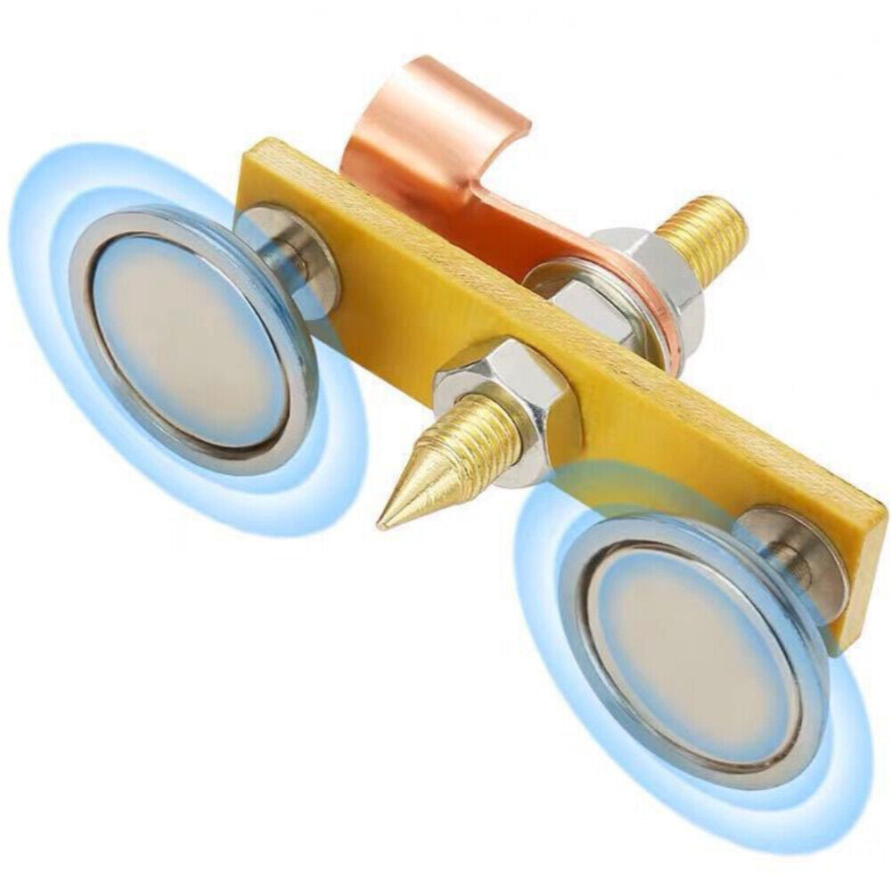 US 1-2 Pc Magnetic Metal Welding Welder Magnet Head Welding Support Ground Clamp