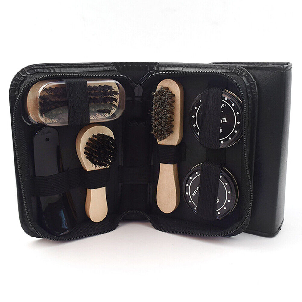 US Shoe Cleaning Polish Shine Care Kits Set For Leather Boots Shoes Sneakers