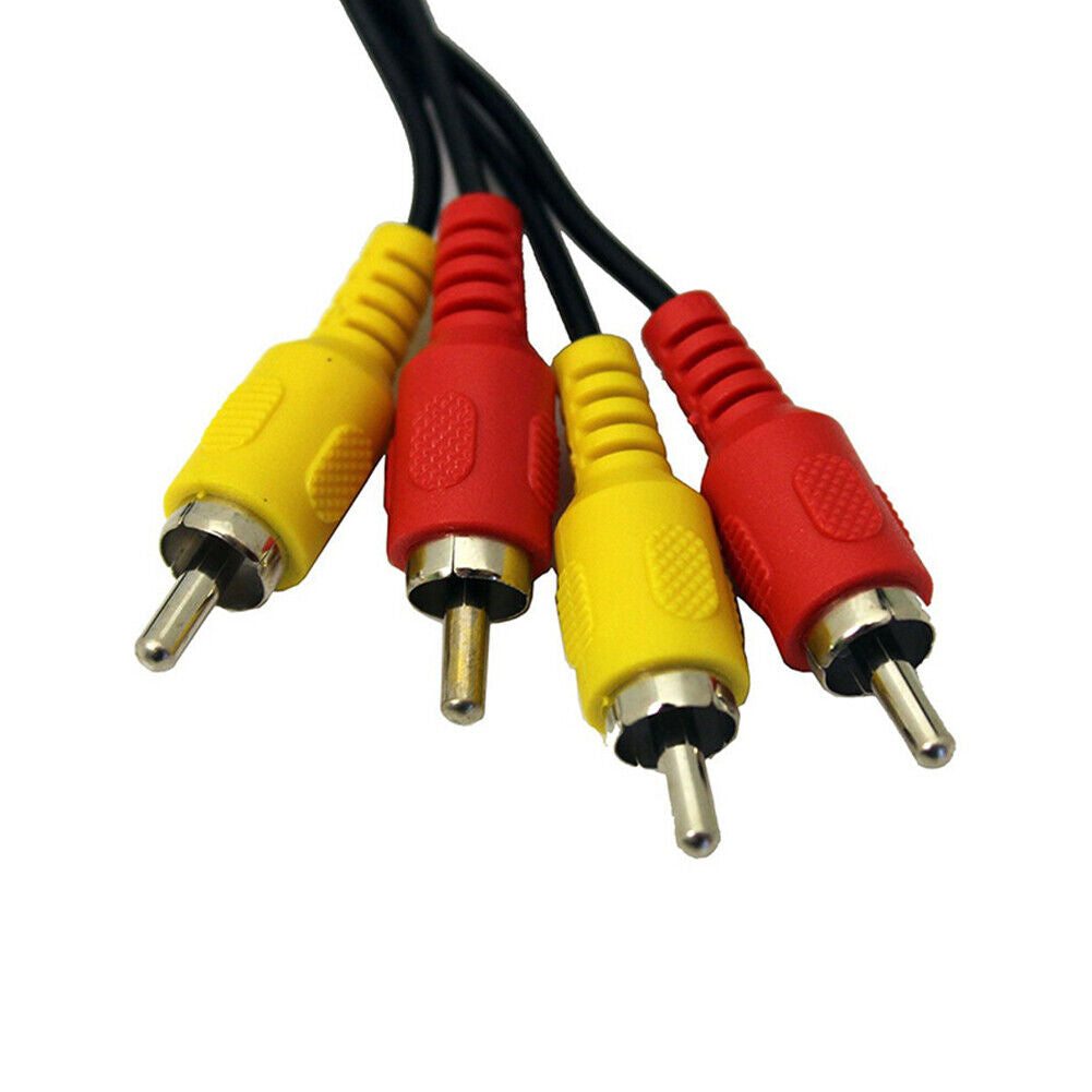 US 2-4 Pc RCA Composite AV Audio Video Cable Cord for Original 1985 Nintendo NES