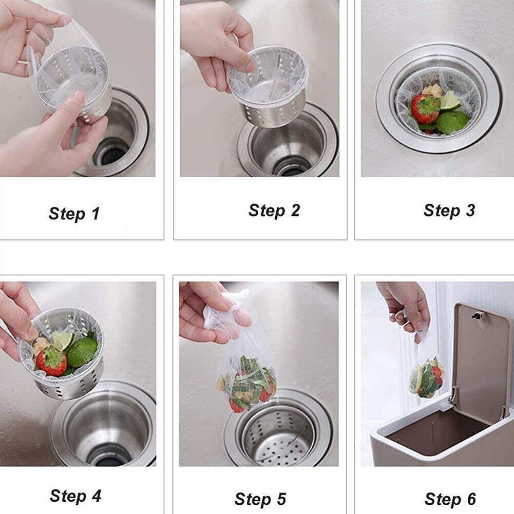 US 200~400 Pack Disposable Mesh Sink Strainer Bag Kitchen Sink Strainer Mesh Bag