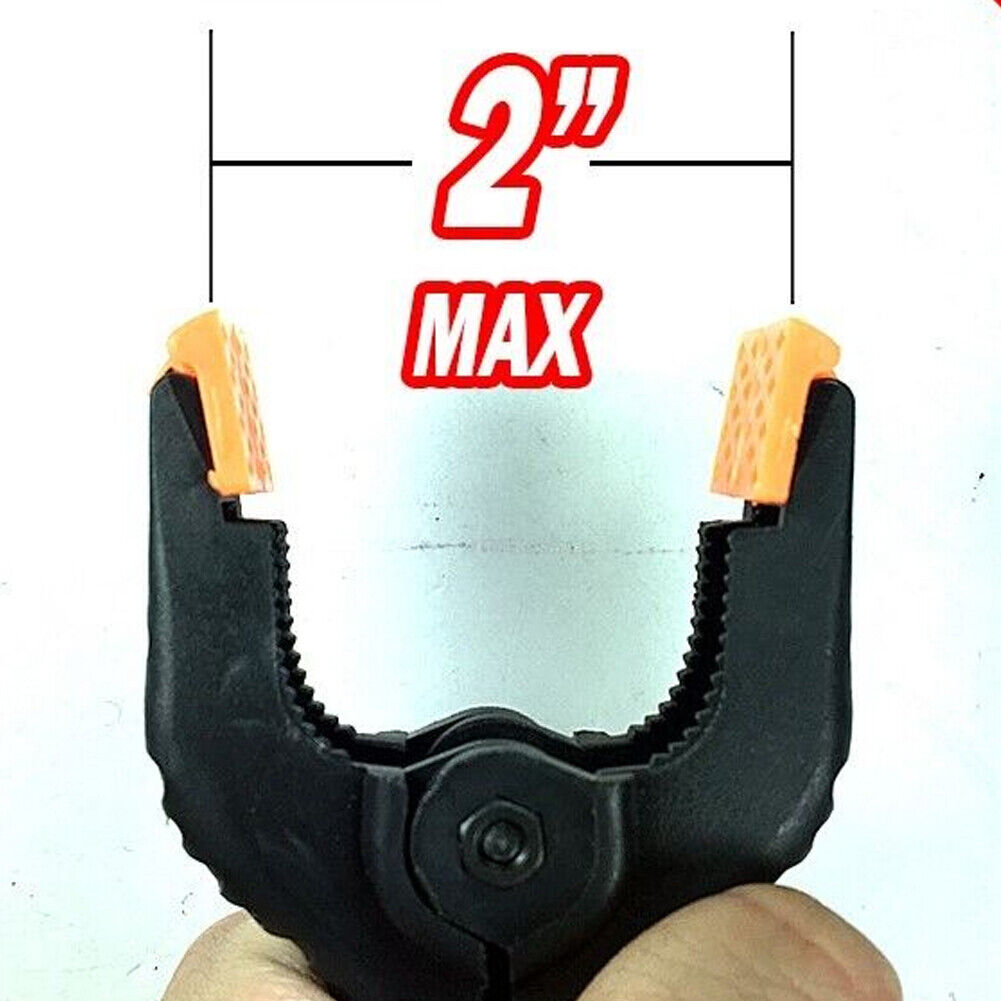 US 20-40 Heavy Duty 4" Plastic Spring Clamps DIY Small Tool Clip 2" Jaw Opening