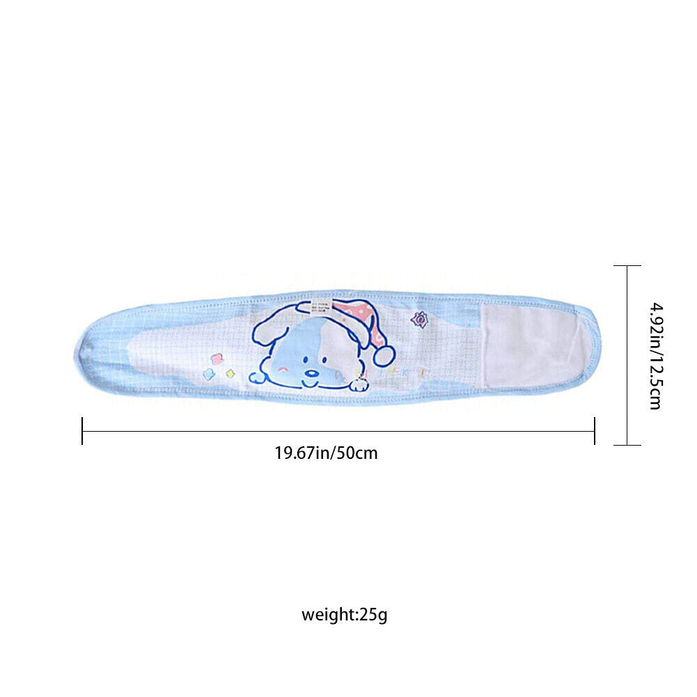 US 4Pc Baby Infant Umbilical Cord Belly Band Cartoon Cotton Soft Belly Protector