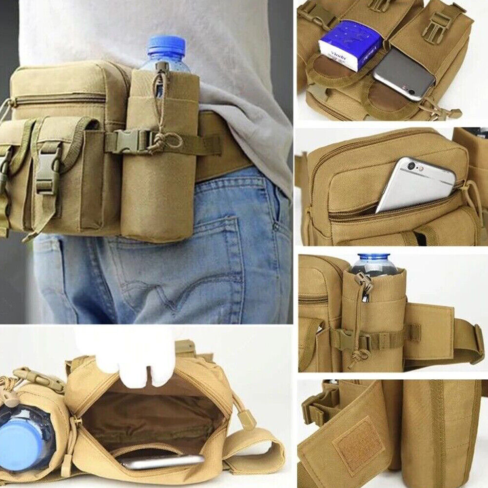 US Outdoor Utility Tactical Waist Fanny Pack Pouch Military Camping Belt Bag