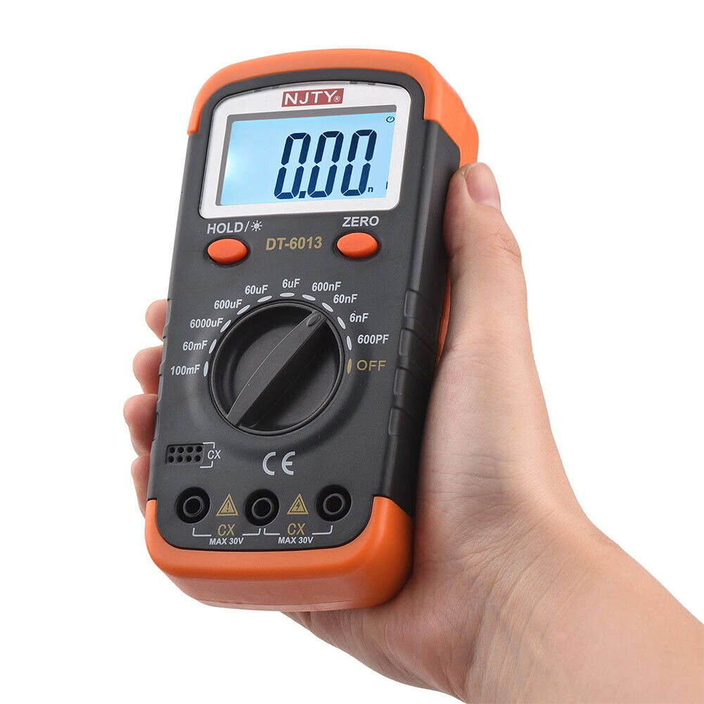 US 1-2 Pack Digital Capacitance Meter Capacitor Pro Tester LCD Backlight Display