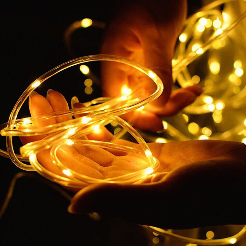 US 33FT 100 LED Strip Rope Light Tube String Outdoor Garden Party Decoration