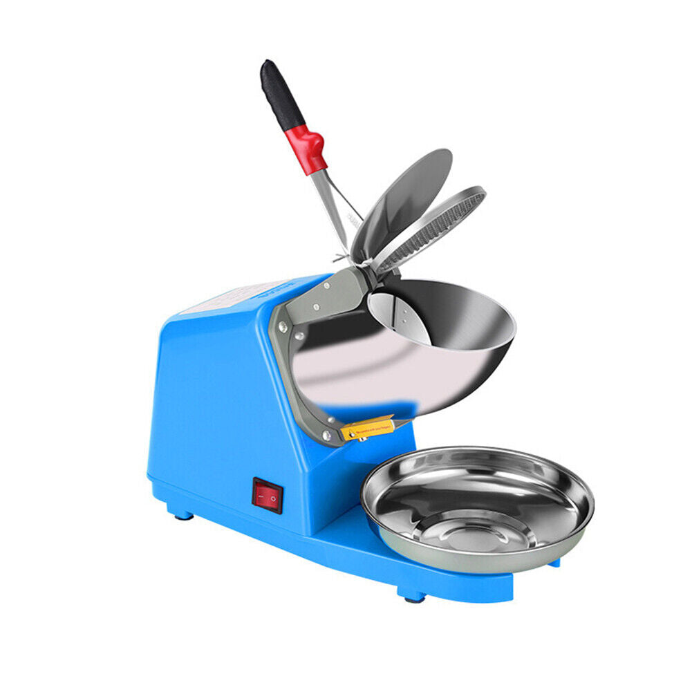 US Snow Cone Maker Commercial Smoothie Electric Crusher Double Knife Ice Shaver