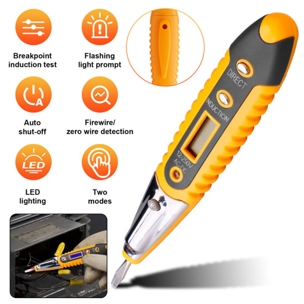 US 2-4 Pcs Electric Voltage Detector Pen Non-Contact Test Pen AC Sensor 12-1000V