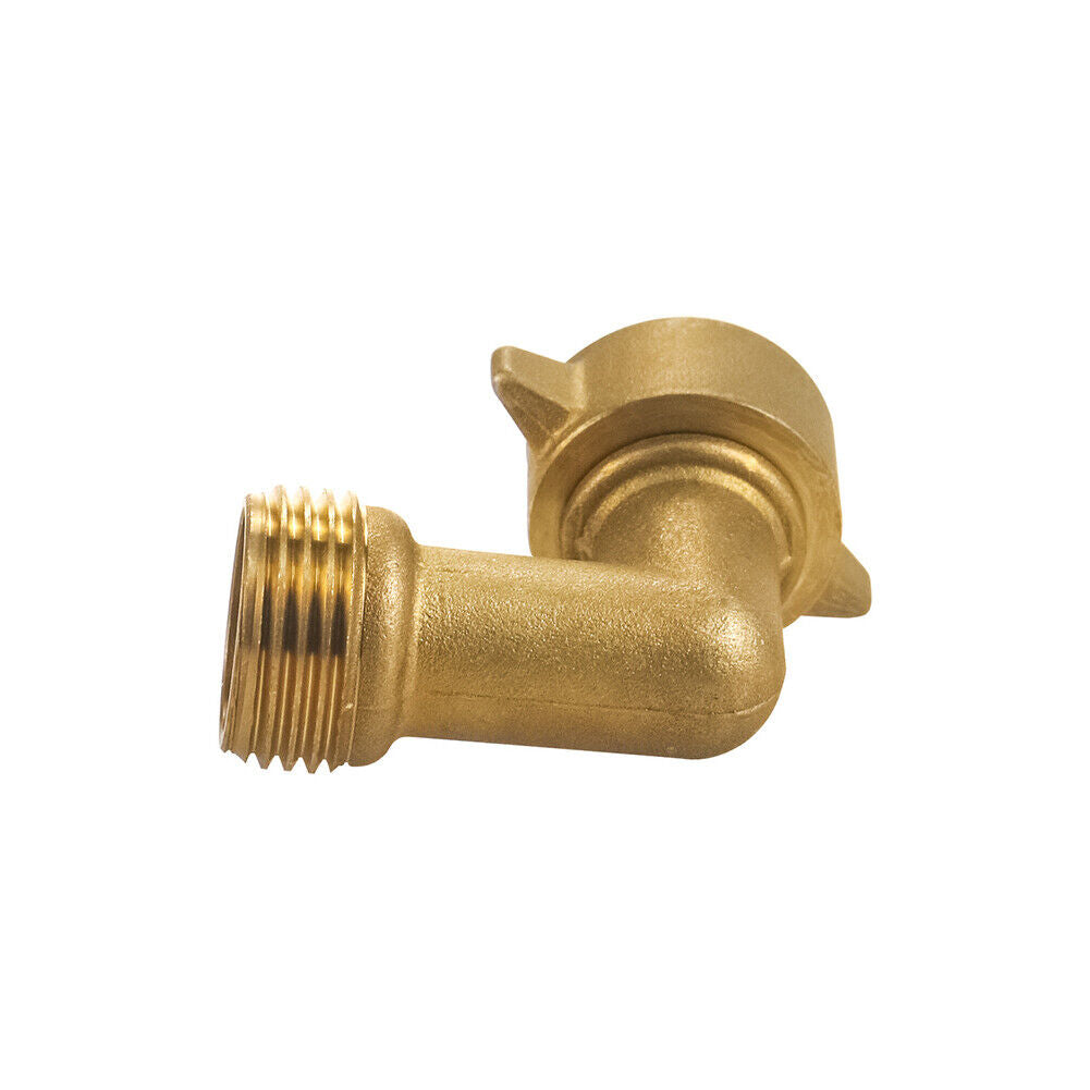 US 2Pc 90 Degree Garden Hose Elbow adapter- Solid Brass Fittings RV