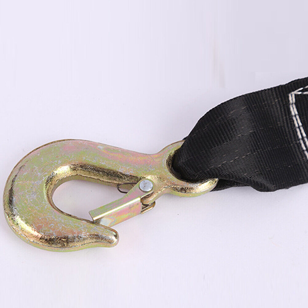 US Hand Gear Winch Crank Strap ATV Boat Trailer Heavy Duty w/19.68Ft Strap 600lb