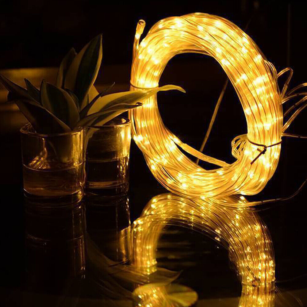 US 33FT 100 LED Strip Rope Light Tube String Outdoor Garden Party Decoration