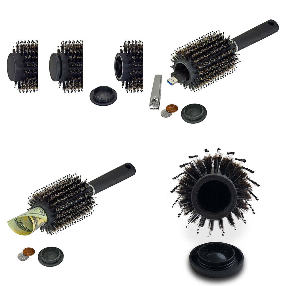 US 2 Pack Hair Brush Diversion Stash Safe Decoy Safe Dorm Room safe Travel Safe